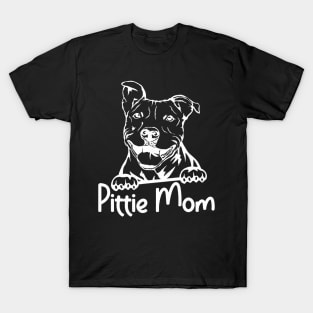 Pittie Mom Pitbull Dog Owner Mother Pitbull Lover Women T-Shirt